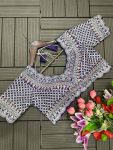 DESIGNER CHINON EMBROIDERY SEQUENCE WORK LEHENGA SAREE WITH STITCHED BLOUSE PARTY WEAR WHOLESALE PRICE ETHNIC GARMENT (4)