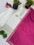 DESIGNER CHINON EMBROIDERY SEQUENCE WORK TOP PALAZZO WITH DUPATTA FESTIVE WEAR WHOLESALE PRICE ETHNIC GARMENT (4)