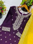 DESIGNER CHINON EMBROIDERY SEQUENCE WORK TOP PALAZZO WITH DUPATTA PARTY WEAR WHOLESALE PRICE ETHNIC GARMENT (3)
