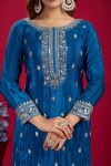 DESIGNER CHINON EMBROIDERY SEQUENCE WORK TOP PALAZZO WITH DUPATTA PARTY WEAR WHOLESALE PRICE ETHNIC GARMENT (17)