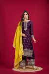 DESIGNER CHINON EMBROIDERY SEQUENCE WORK TOP PALAZZO WITH DUPATTA PARTY WEAR WHOLESALE PRICE ETHNIC GARMENT (3)