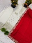 DESIGNER CHINON EMBROIDERY SEQUENCE WORK TOP PALAZZO WITH DUPATTA PARTY WEAR WHOLESALE PRICE ETHNIC GARMENT (5)