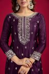 DESIGNER CHINON EMBROIDERY SEQUENCE WORK TOP PALAZZO WITH DUPATTA PARTY WEAR WHOLESALE PRICE ETHNIC GARMENT (3)