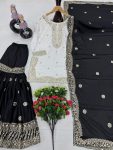 DESIGNER CHINON EMBROIDERY SEQUENCE WORK TOP SHARARA WITH DUPATTA PARTY WEAR WHOLESALE PRICE ETHNIC GARMENT (2)