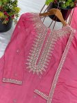 DESIGNER CHINON EMBROIDREY SEQUENEC WORK TOP SHARARA WITH DUPATTA PARTY WEAR WHOLESALE PRICE ETHNIC GARMENT (6)