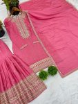 DESIGNER CHINON EMBROIDREY SEQUENEC WORK TOP SHARARA WITH DUPATTA PARTY WEAR WHOLESALE PRICE ETHNIC GARMENT (6)