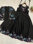 DESIGNER CHINON SILK CODING EMBROIDERY SEQUENCE WORK GOWN WITH KOTI PARTY WEAR WHOLESALE PRICE ETHNIC GARMENT (4)