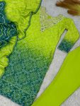 DESIGNER CHINON SILK DIGITAL PRINTED WITH EMBROIDERY AND PERAL STONE WORK TOP BOTTOM WITH DUPATTA FESTIVE WEAR WHOLESALE PRICE ETHNIC GARMENT (4)
