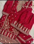 DESIGNER CHINON SILK EMBROIDERY CODING DORI SEQUENCE WORK TOP PALAZZO WITH DUPATTA FESTIVE WEAR WHOLESALE PRICE ETHNIC GARMENT (3)