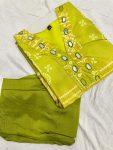 DESIGNER CHINON SILK EMBROIDERY MIRROR HAND WORK CO-ORD SET PARTY WEAR WHOLESALE PRICE ETHNIC GARMENT (4)