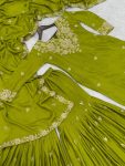 DESIGNER CHINON SILK EMBROIDERY SEQUENCE CODING WORK TOP SHARARA WITH DUPATTA PARTY WEAR WHOLESALE PRICE ETHNIC GARMENT (5)