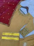 DESIGNER CHINON SILK EMBROIDERY SEQUENCE WORK TOP PALAZZO WITH DUPATTA FESTIVE WEAR WHOLESALE PRICE ETHNIC GARMENT (4)