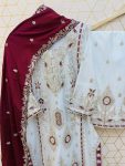 DESIGNER CHINON SILK EMBROIDERY SEQUENCE WORK TOP PALAZZO WITH DUPATTA FESTIVE WEAR WHOLESALE PRICE ETHNIC GARMENT (2)