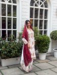 DESIGNER CHINON SILK EMBROIDERY SEQUENCE WORK TOP PALAZZO WITH DUPATTA FESTIVE WEAR WHOLESALE PRICE ETHNIC GARMENT (2)