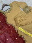 DESIGNER CHINON SILK EMBROIDERY SEQUENCE WORK TOP PALAZZO WITH DUPATTA FESTIVE WEAR WHOLESALE PRICE ETHNIC GARMENT (4)