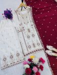 DESIGNER CHINON SILK EMBROIDERY SEQUENCE WORK TOP PALAZZO WITH DUPATTA FESTIVE WEAR WHOLESALE PRICE ETHNIC GARMENT (2)
