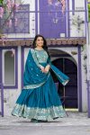 DESIGNER CHINON SILK EMBROIDERY WORK GOWN WITH DUPATTA PARTY WEAR WHOLESALE PRICE ETHNIC GARMENT (4)