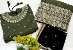 DESIGNER CHINON SILK SEQUENCE AND ZARI EMBROIDERY WORK KEDIYA STYLE TOP LEHENGA WITH DUPATTA PARTY WEAR WHOLESALE PRICE ETHNIC GARMENT (4)