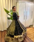 DESIGNER CHINON SILK SEQUENCE AND ZARI EMBROIDERY WORK KEDIYA STYLE TOP LEHENGA WITH DUPATTA PARTY WEAR WHOLESALE PRICE ETHNIC GARMENT (4)