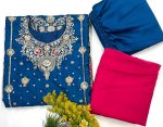DESIGNER CHINON ZARI SEQUENCE EMBROIDERY WORK TOP PALAZZO WITH DUPATTA PARTY WEAR WHOLESALE PRICE ETHNIC GARMENT (12)
