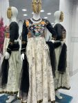DESIGNER COTTON SILK KALAMKARI PRINTED GOWN WITH NET DUPATTA PARTY WEAR WHOLESALE PRICE ETHNIC GARMENT (6)