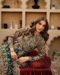 DESIGNER FAUX GEORGETTE EMBROIDERY SEQUENCE WORK AND BEATS WORK TOP BOTTOM WITH DUPATTA WEDDING WEAR WHOLESALE PRICE ETHNIC GARMENT (2)