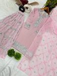 DESIGNER FAUX GEORGETTE EMBROIDERY SEQUENCE WORK TOP PALAZZO WITH DUPATTA FESTIVE WEAR WHOLESALE PRICE ETHNIC GARMENT (3)