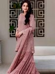 DESIGNER FAUX GEORGETTE EMBROIDERY SEQUENCE WORK TOP SHARARA WITH DUPATTA FESTIVE WEAR WHOLESALE PRICE ETHNIC GARMENT (1)