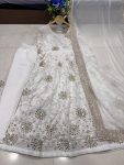 DESIGNER FAUX GEORGETTE EMBROIDERY WORK GOWN BOTTOM WITH DUPATTA FESTIVE WEAR WHOLESALE PRICE ETHNIC GARMENT (3)
