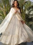 DESIGNER FAUX GEORGETTE EMBROIDERY WORK GOWN BOTTOM WITH DUPATTA FESTIVE WEAR WHOLESALE PRICE ETHNIC GARMENT (3)