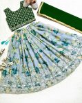 DESIGNER GEORGETTE DIGITAL PRINTED SEQUENCE EMBROIDERY WORK WITH HAND WORK FANCY LACE LATAKAN WORK KID’S LEHENGA CHOLI WITH DUPATTA FESTIVE WEAR WHOLESALE PRICE ETHNIC GARMENT (13)