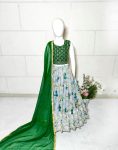 DESIGNER GEORGETTE DIGITAL PRINTED SEQUENCE EMBROIDERY WORK WITH HAND WORK FANCY LACE LATAKAN WORK KID’S LEHENGA CHOLI WITH DUPATTA FESTIVE WEAR WHOLESALE PRICE ETHNIC GARMENT (13)