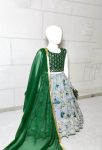 DESIGNER GEORGETTE DIGITAL PRINTED SEQUENCE EMBROIDERY WORK WITH HAND WORK FANCY LACE LATAKAN WORK KID’S LEHENGA CHOLI WITH DUPATTA FESTIVE WEAR WHOLESALE PRICE ETHNIC GARMENT (13)