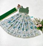 DESIGNER GEORGETTE DIGITAL PRINTED SEQUENCE EMBROIDERY WORK WITH HAND WORK FANCY LACE LATAKAN WORK KID’S LEHENGA CHOLI WITH DUPATTA FESTIVE WEAR WHOLESALE PRICE ETHNIC GARMENT (13)