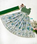 DESIGNER GEORGETTE DIGITAL PRINTED SEQUENCE EMBROIDERY WORK WITH HAND WORK FANCY LACE LATAKAN WORK KID’S LEHENGA CHOLI WITH DUPATTA FESTIVE WEAR WHOLESALE PRICE ETHNIC GARMENT (13)