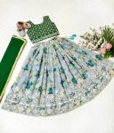 DESIGNER GEORGETTE DIGITAL PRINTED SEQUENCE EMBROIDERY WORK WITH HAND WORK FANCY LACE LATAKAN WORK KID’S LEHENGA CHOLI WITH DUPATTA FESTIVE WEAR WHOLESALE PRICE ETHNIC GARMENT (13)