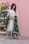 DESIGNER GEORGETTE EMBROIDERY SEQUENCE WITH FANCY LATKAN BORDER LACE WORK GOWN BOTTOM WITH DUPATTA FESTIVE WEAR WHOLESALE PRICE ETHNIC GARMENT (19)