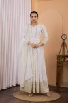 DESIGNER GEORGETTE EMBROIDERY SEQUENCE WORK GOWN BOTTOM WITH DUPATTA PARTY WEAR WHOLESALE PRICE ETHNIC GARMENT (6)