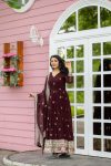 DESIGNER GEORGETTE EMBROIDERY SEQUENCE WORK GOWN BOTTOM WITH DUPATTA PARTY WEAR WHOLESALE PRICE ETHNIC GARMENT (4)