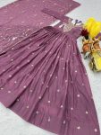 DESIGNER GEORGETTE EMBROIDERY SEQUENCE WORK GOWN WITH DUPATTA FESTIVE WEAR WHOLESALE PRICE ETHIC GARMENT (7)