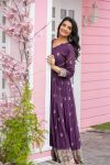 DESIGNER GEORGETTE EMBROIDERY SEQUENCE WORK GOWN WITH DUPATTA FESTIVE WEAR WHOLESALE PRICE ETHNIC GARMENT (7)