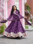DESIGNER GEORGETTE EMBROIDERY SEQUENCE WORK GOWN WITH DUPATTA FESTIVE WEAR WHOLESALE PRICE ETHNIC GARMENT (7)