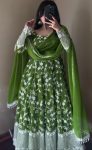 DESIGNER GEORGETTE EMBROIDERY SEQUENCE WORK GOWN WITH DUPATTA FESTIVE WEAR WHOLESALE PRICE ETHNIC GARMENT (3)
