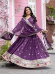 DESIGNER GEORGETTE EMBROIDERY SEQUENCE WORK GOWN WITH DUPATTA FESTIVE WEAR WHOLESALE PRICE ETHNIC GARMENT (7)