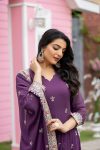 DESIGNER GEORGETTE EMBROIDERY SEQUENCE WORK GOWN WITH DUPATTA FESTIVE WEAR WHOLESALE PRICE ETHNIC GARMENT (7)