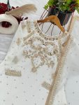 DESIGNER GEORGETTE EMBROIDERY SEQUENCE WORK TOP SHARARA WITH DUPATTA FESSTIVE WEAR WHOLESALE PRICE ETHNIC GARMENT (2)