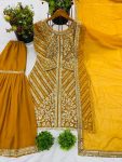 DESIGNER GEORGETTE EMBROIDERY SEQUENCE WORK TOP SHARARA WITH DUPATTA FESTIVE WEAR WHOLESALE PRICE ETHNIC GARMENT (2)