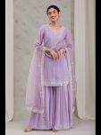 DESIGNER GEORGETTE EMBROIDERY SEQUENCE WORK TOP SHARARA WITH DUPATTA PARTY WEAR WHOLESALE PRICE ETHNIC GARMENT (3)