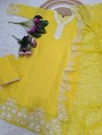 DESIGNER GEORGETTE EMBROIDERY WORK TOP BOTTOM WITH DUPATTA FESTIVE WEAR WHOLESALE PRICE ETHNIC GARMENT (6)