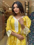 DESIGNER GEORGETTE EMBROIDERY WORK TOP BOTTOM WITH DUPATTA FESTIVE WEAR WHOLESALE PRICE ETHNIC GARMENT (6)